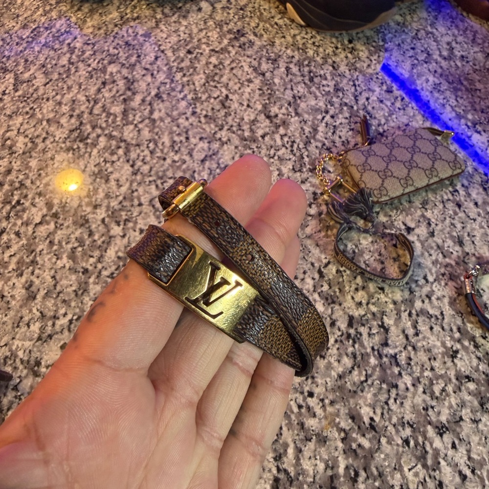 Louis Vuitton leather wrap bracelet